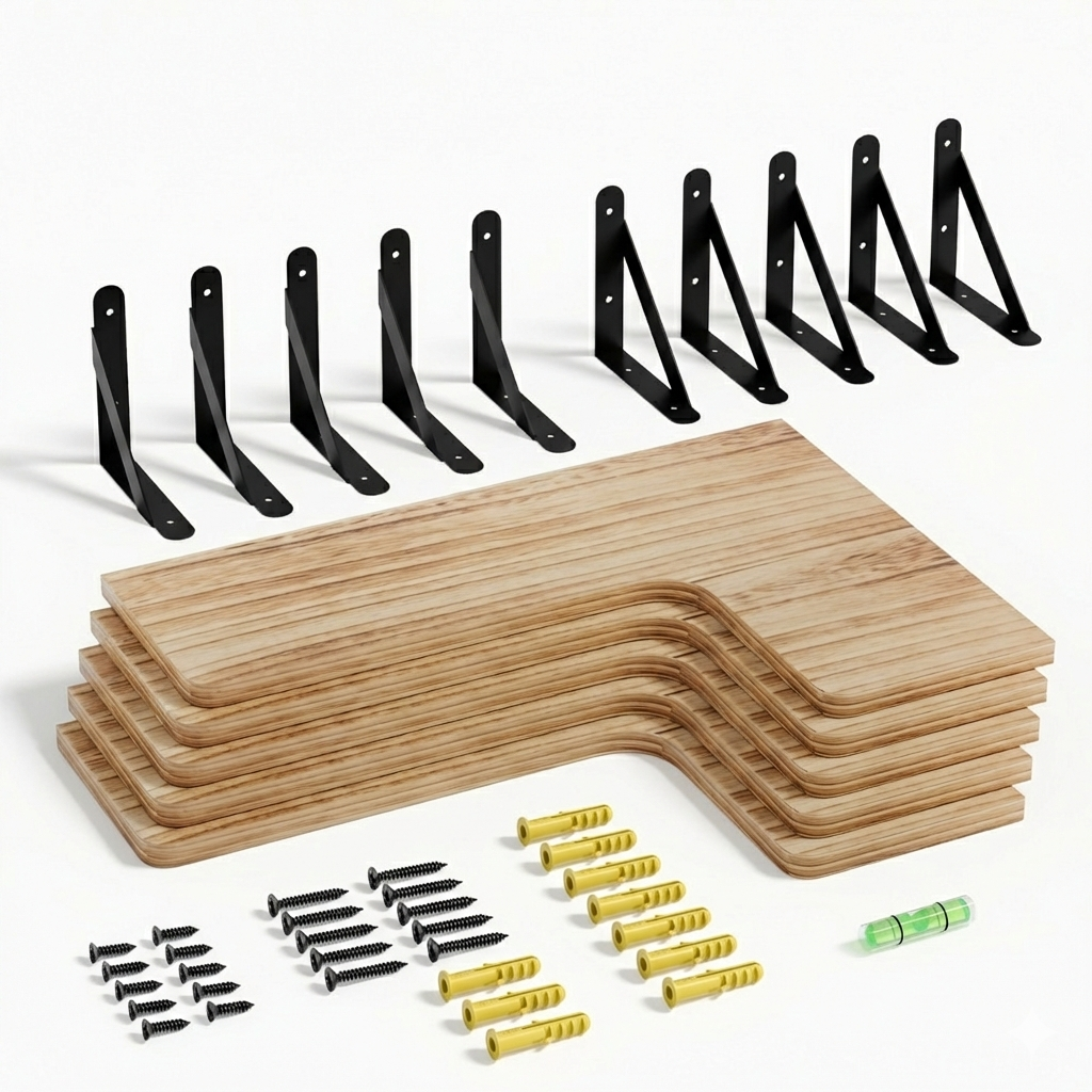 EckZauber: Mensole angolari rustiche – stabili, decorative e salvaspazio con effetto legno per soggiorno e cucina