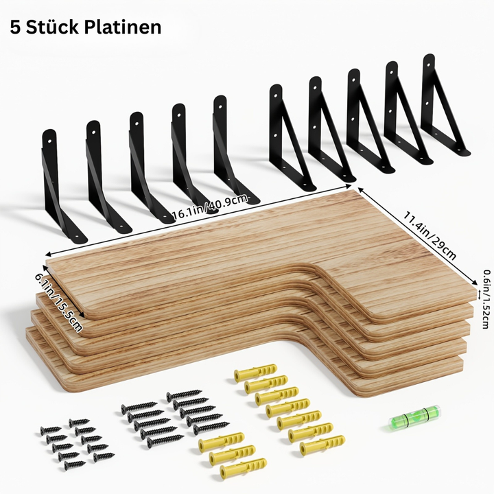 EckZauber: Mensole angolari rustiche – stabili, decorative e salvaspazio con effetto legno per soggiorno e cucina