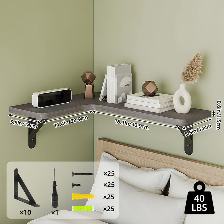 EckZauber: Mensole angolari rustiche – stabili, decorative e salvaspazio con effetto legno per soggiorno e cucina