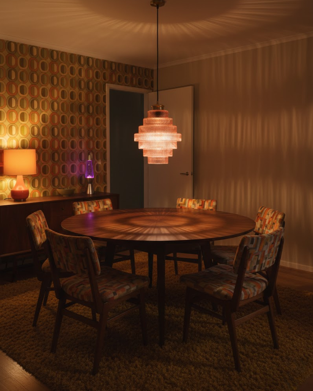ÉclatAmbiente: Lampada a sospensione design – lampada in vetro dorato con forma sospesa, lussuosa per soggiorno e sala da pranzo