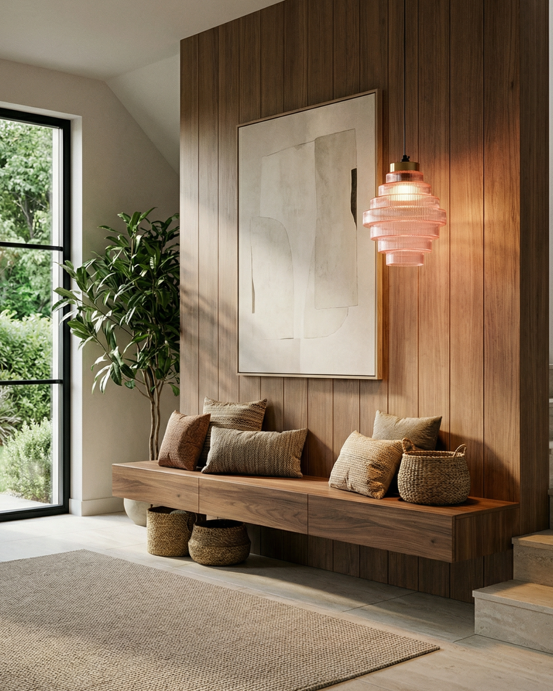 ÉclatAmbiente: Lampada a sospensione design – lampada in vetro dorato con forma sospesa, lussuosa per soggiorno e sala da pranzo