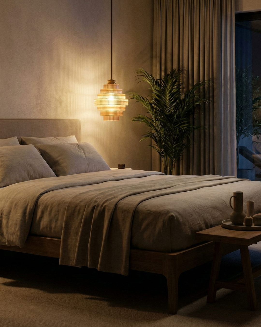 ÉclatAmbiente: Lampada a sospensione design – lampada in vetro dorato con forma sospesa, lussuosa per soggiorno e sala da pranzo