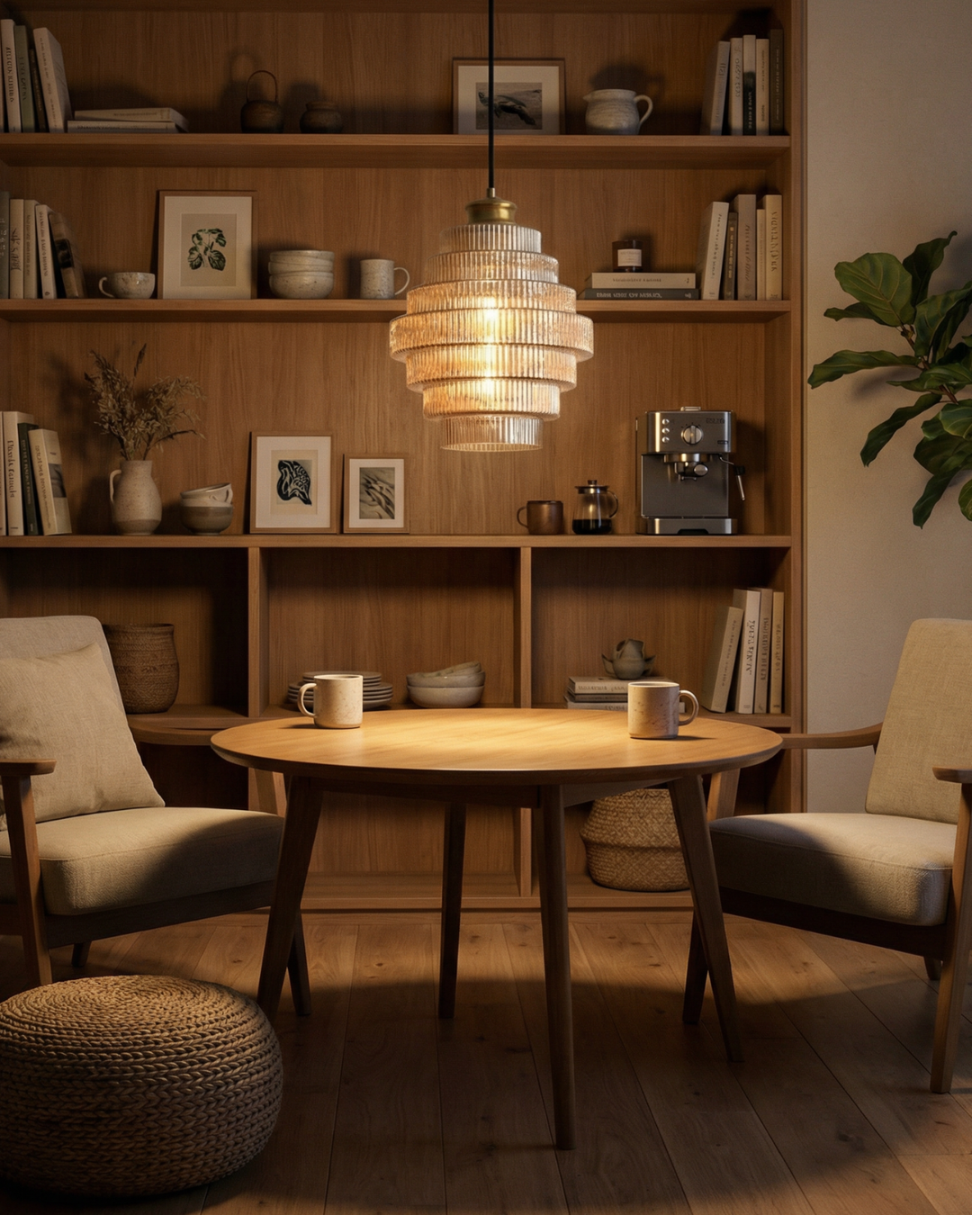 ÉclatAmbiente: Lampada a sospensione design – lampada in vetro dorato con forma sospesa, lussuosa per soggiorno e sala da pranzo
