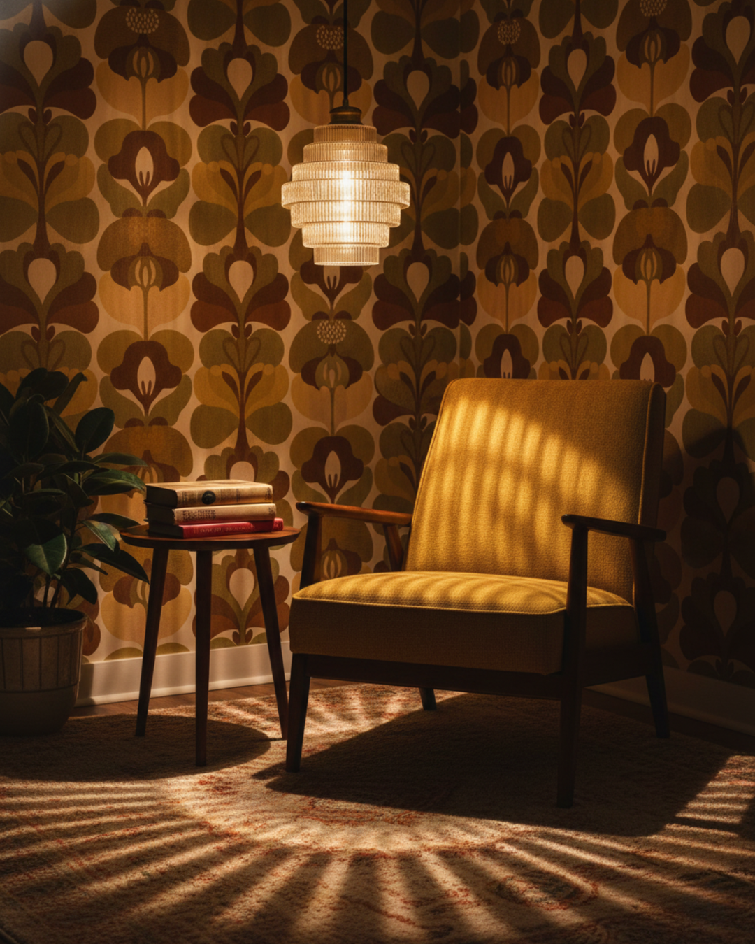 ÉclatAmbiente: Lampada a sospensione design – lampada in vetro dorato con forma sospesa, lussuosa per soggiorno e sala da pranzo