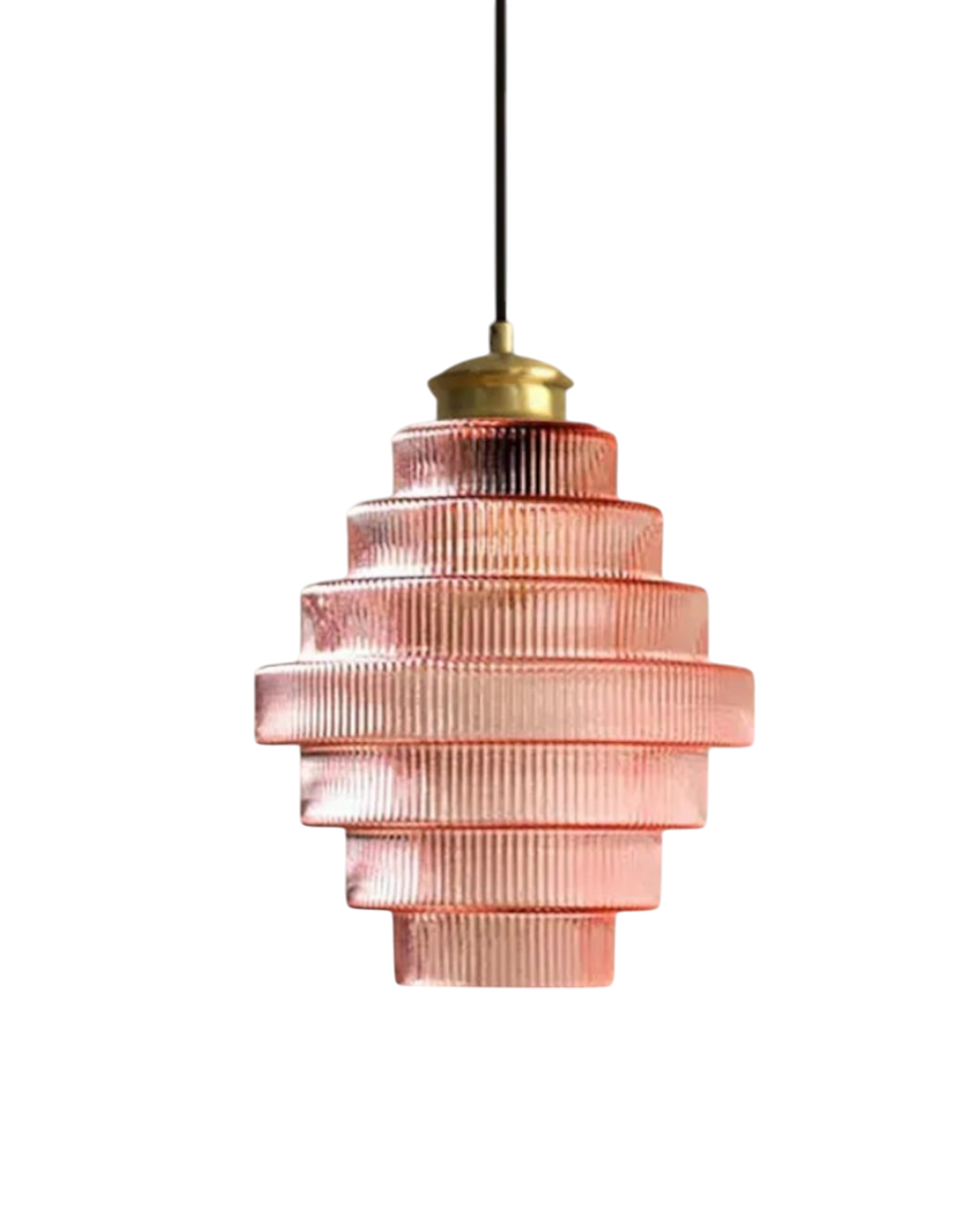 ÉclatAmbiente: Lampada a sospensione design – lampada in vetro dorato con forma sospesa, lussuosa per soggiorno e sala da pranzo