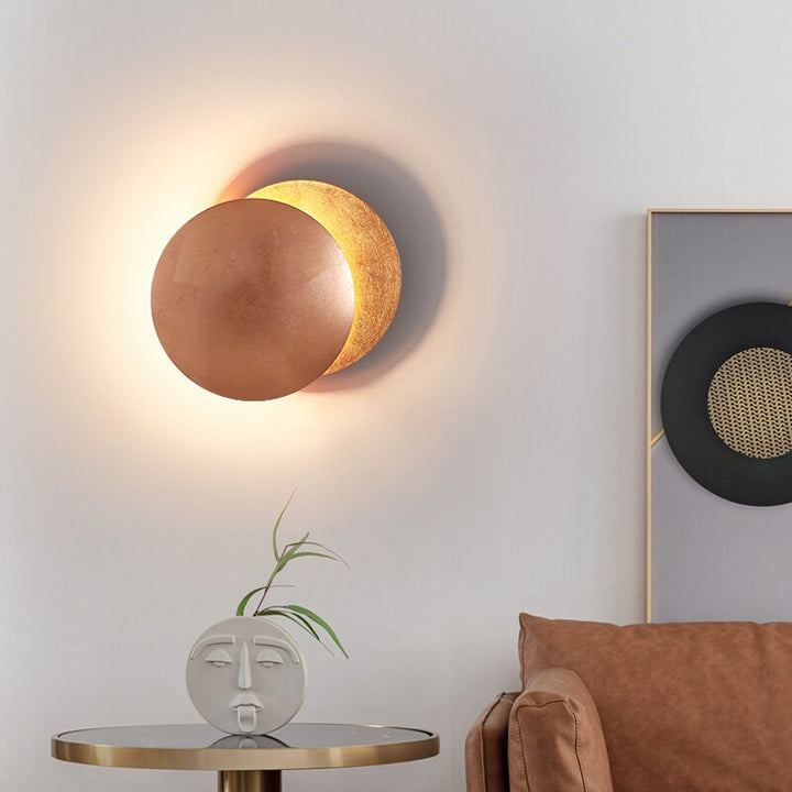 EclipseGlow: Lampada da parete LED Effetto Sole – Lampada decorativa per soggiorno e camera da letto