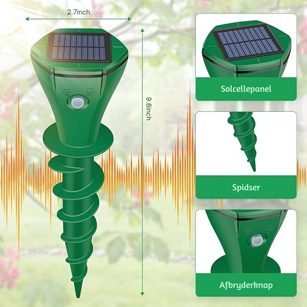 EcoShield™ – Répulsif solaire pour taupes et rongeurs