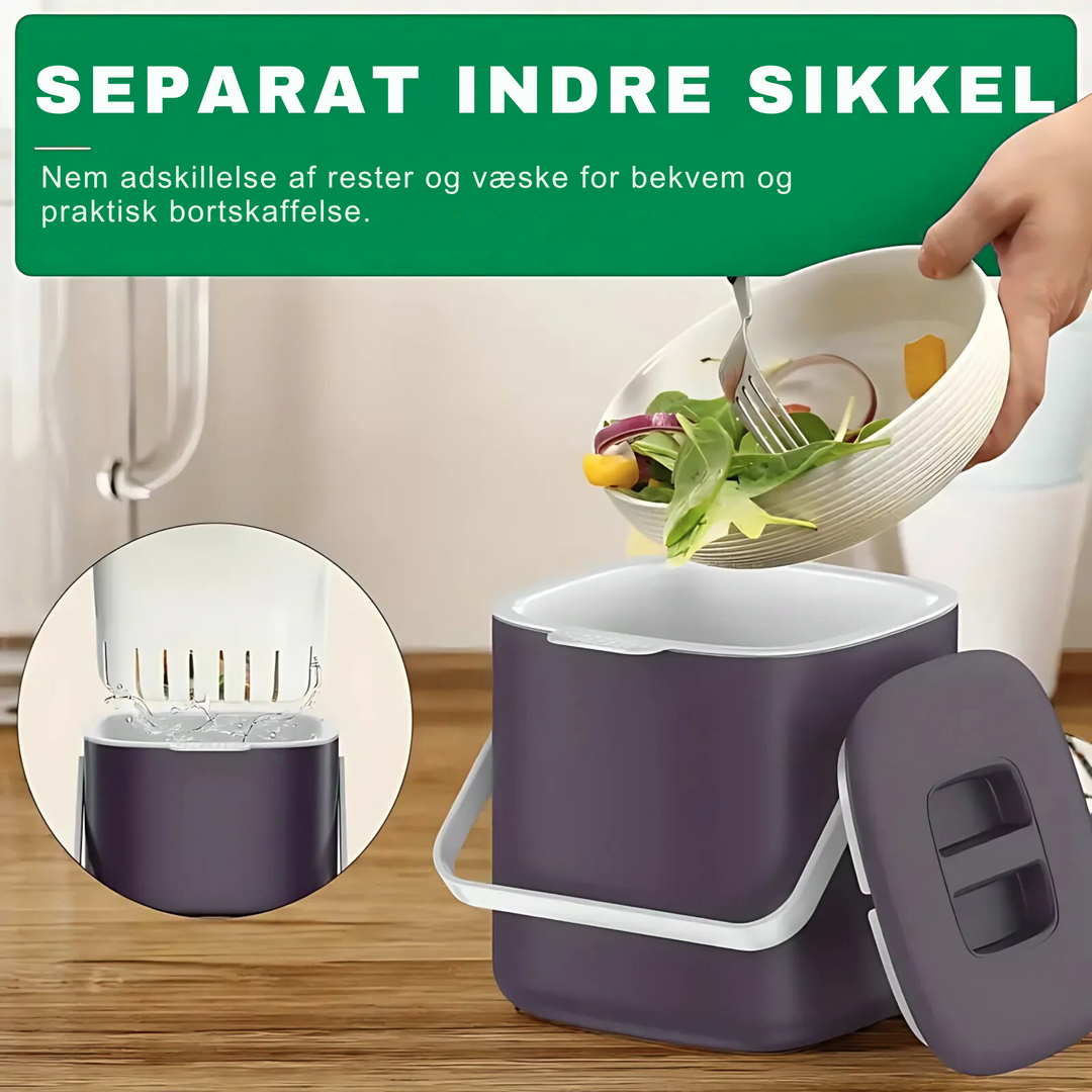EcoSort™ – Pattumiera Doppia Compatta