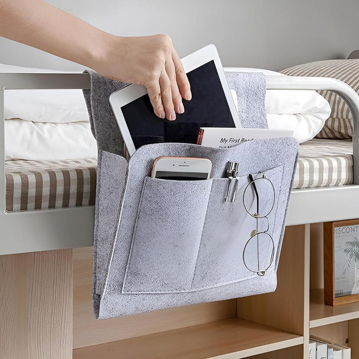 EinfachErreichen: Organizer da comodino con scomparti – robusto, compatto e pratico per camera da letto, ufficio e dormitorio