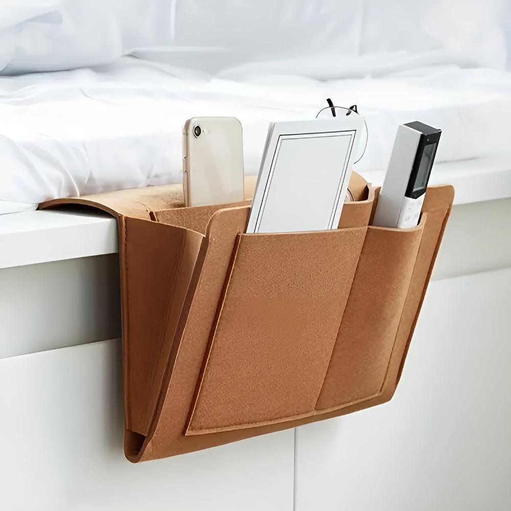 EinfachErreichen: Organizer da comodino con scomparti – robusto, compatto e pratico per camera da letto, ufficio e dormitorio