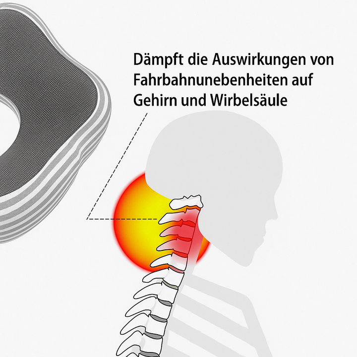 EinfachesReisen: Cuscino per il collo ergonomico – supporto ortopedico e allevia la pressione per aereo e auto