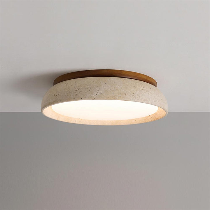 Elantra: Lampada da soffitto in Travertino e Legno – per Soggiorno e Camera da Letto