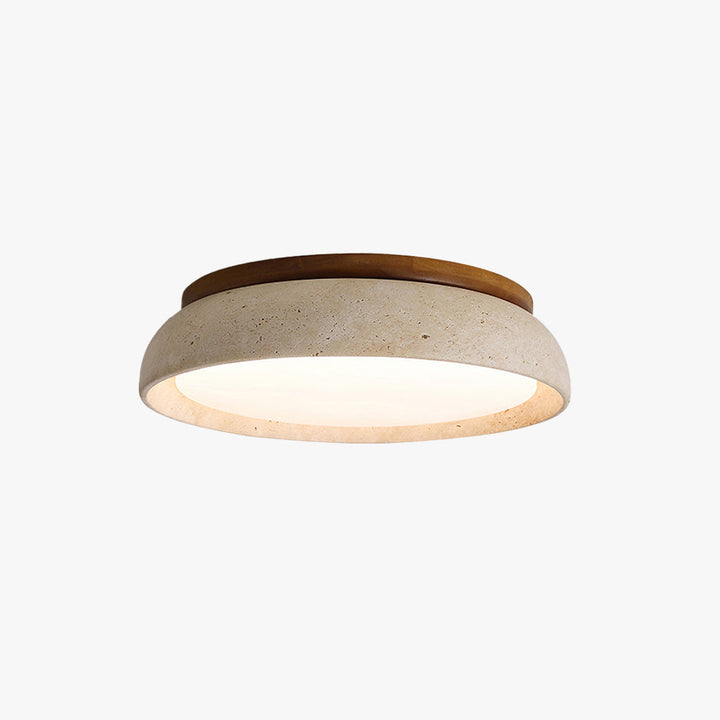 Elantra: Lampada da soffitto in Travertino e Legno – per Soggiorno e Camera da Letto