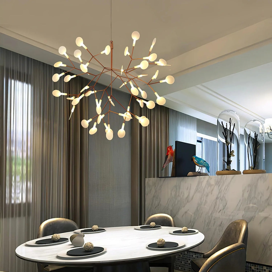 Elaris: Moderno lampadario Sputnik con ottica di lucciole – per sala da pranzo e soggiorno