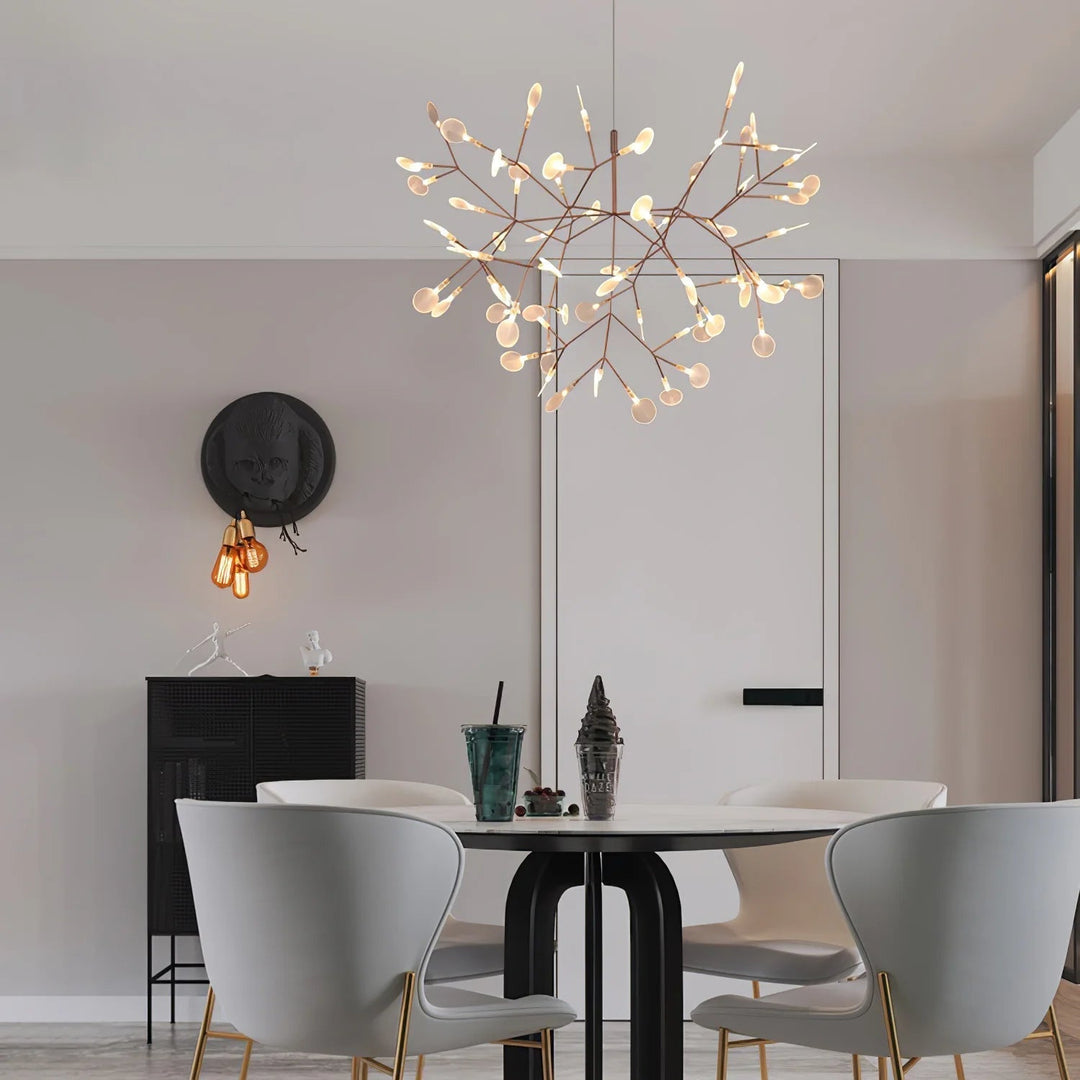 Elaris: Moderno lampadario Sputnik con ottica di lucciole – per sala da pranzo e soggiorno