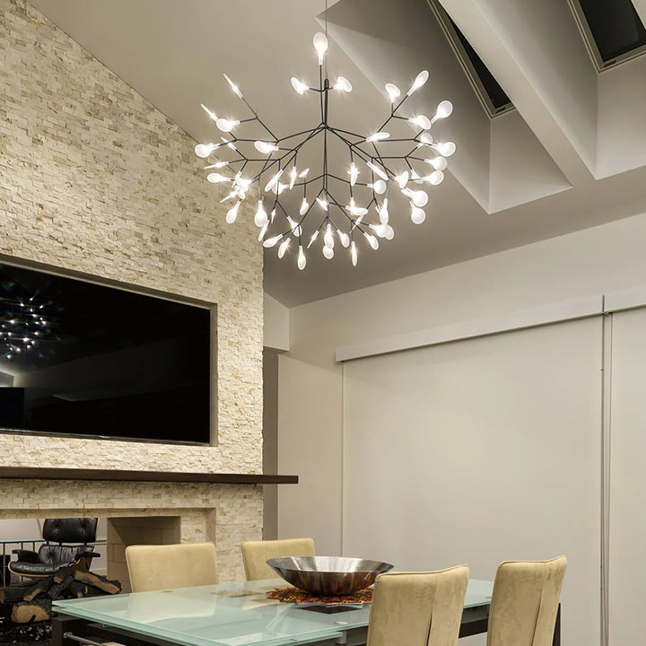Elaris: Moderno lampadario Sputnik con ottica di lucciole – per sala da pranzo e soggiorno