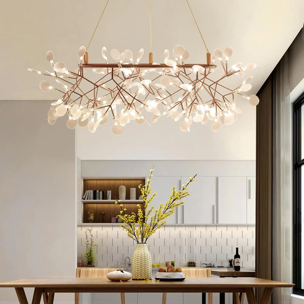 Elaris: Moderno lampadario Sputnik con ottica di lucciole – per sala da pranzo e soggiorno