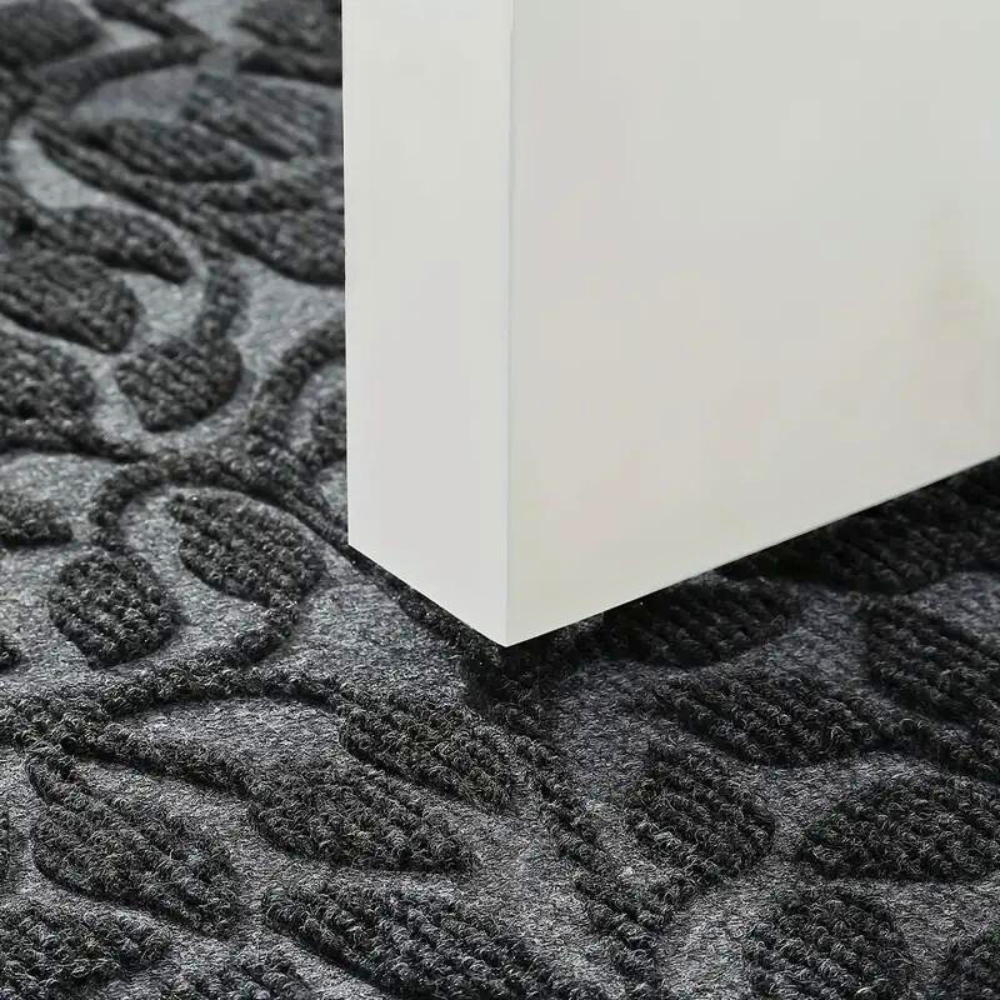 EleganzHain: tappetino decorativo – resistente, lavabile e con elegante design a rametti per patio e garage