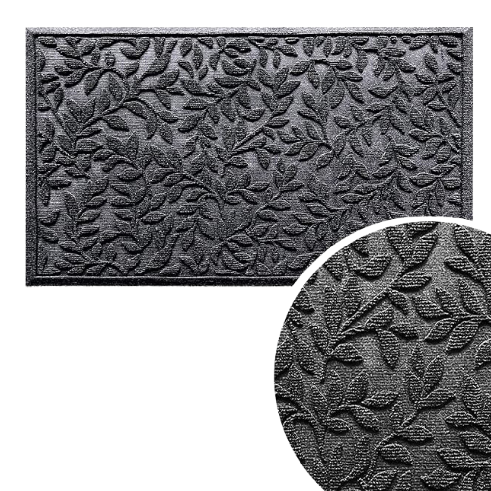 EleganzHain: tappetino decorativo – resistente, lavabile e con elegante design a rametti per patio e garage