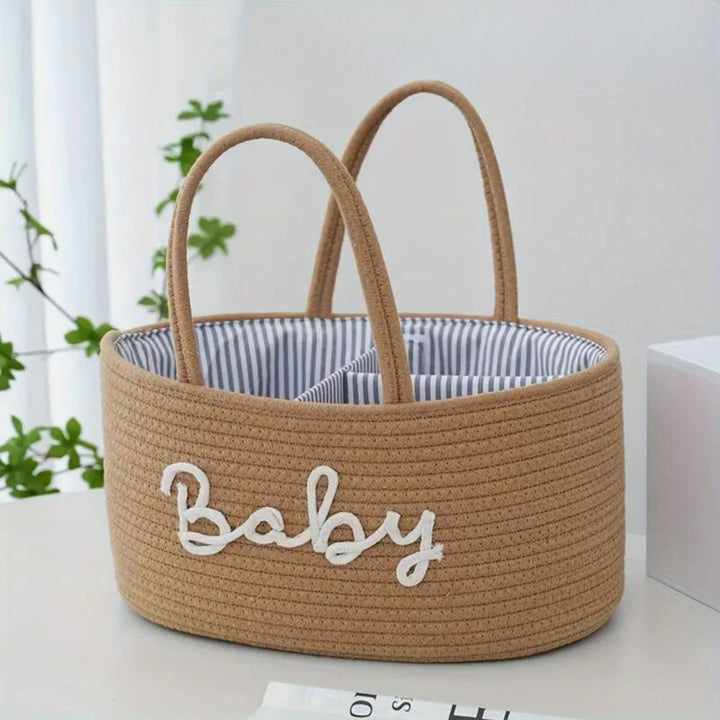 ElternStil: Organizzatore di stoccaggio in design di cotone – decorativo, durevole e pratico per articoli per bambini e accessori