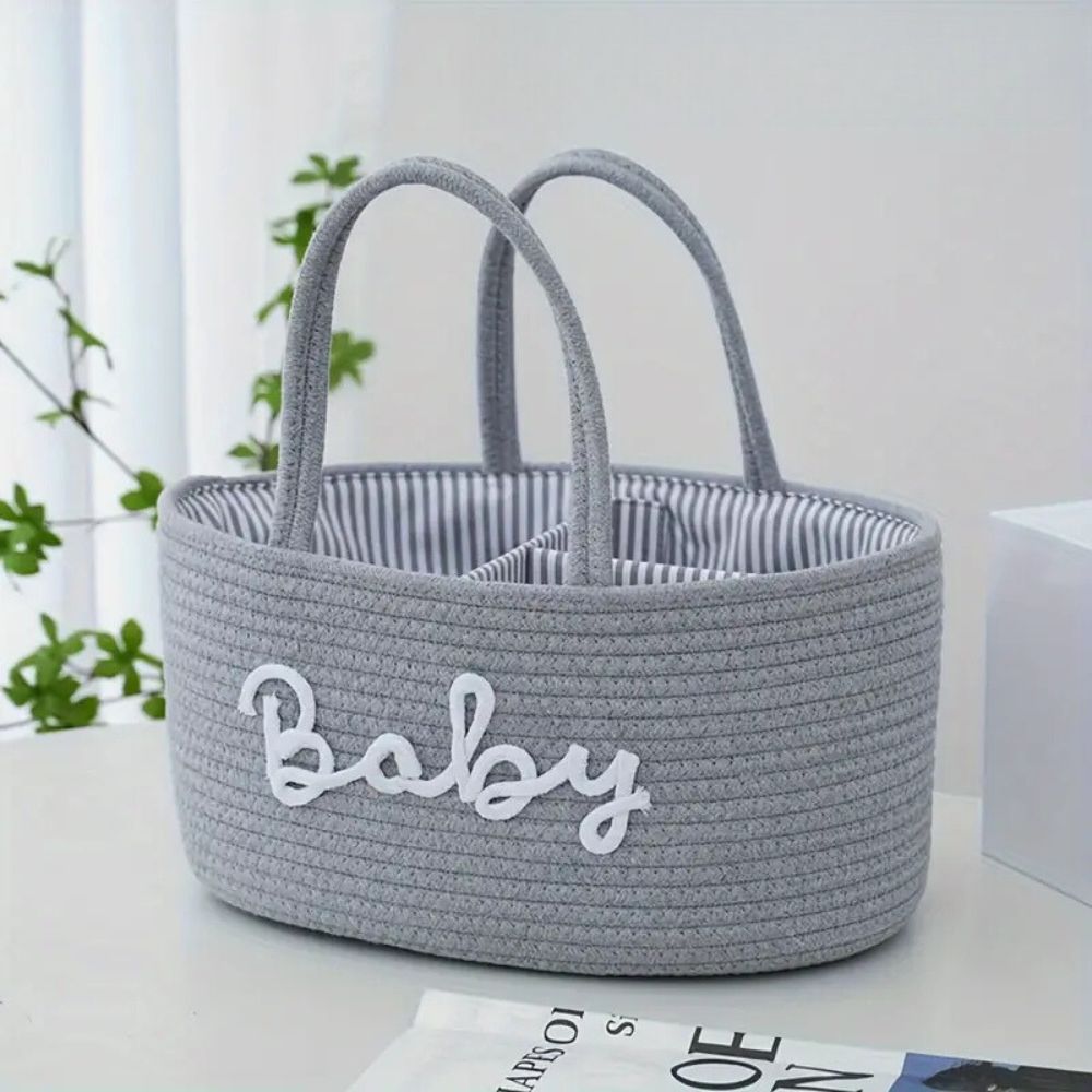 ElternStil: Organizzatore di stoccaggio in design di cotone – decorativo, durevole e pratico per articoli per bambini e accessori