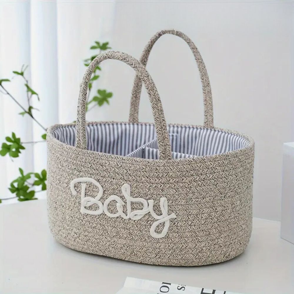 ElternStil: Organizzatore di stoccaggio in design di cotone – decorativo, durevole e pratico per articoli per bambini e accessori