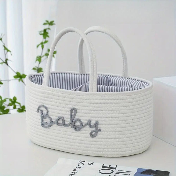 ElternStil: Organizzatore di stoccaggio in design di cotone – decorativo, durevole e pratico per articoli per bambini e accessori