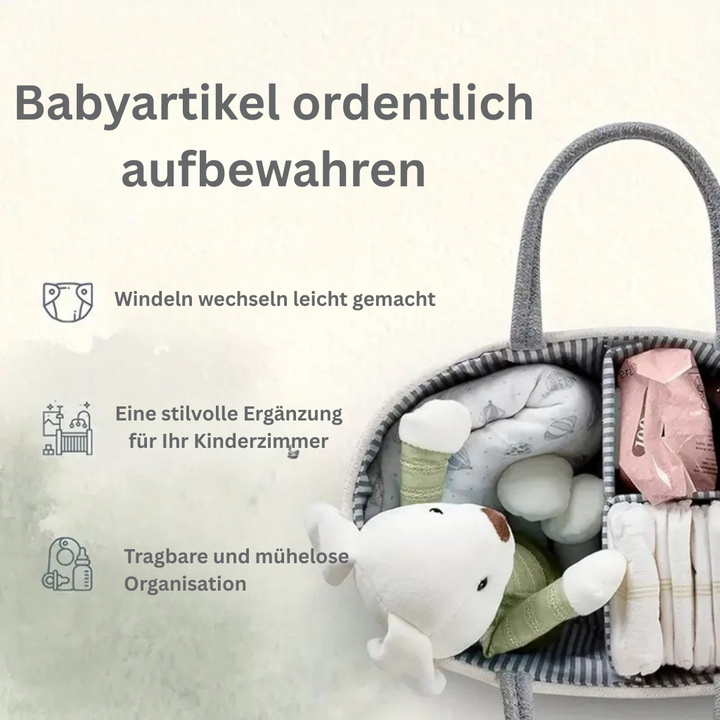 ElternStil: Organizzatore di stoccaggio in design di cotone – decorativo, durevole e pratico per articoli per bambini e accessori