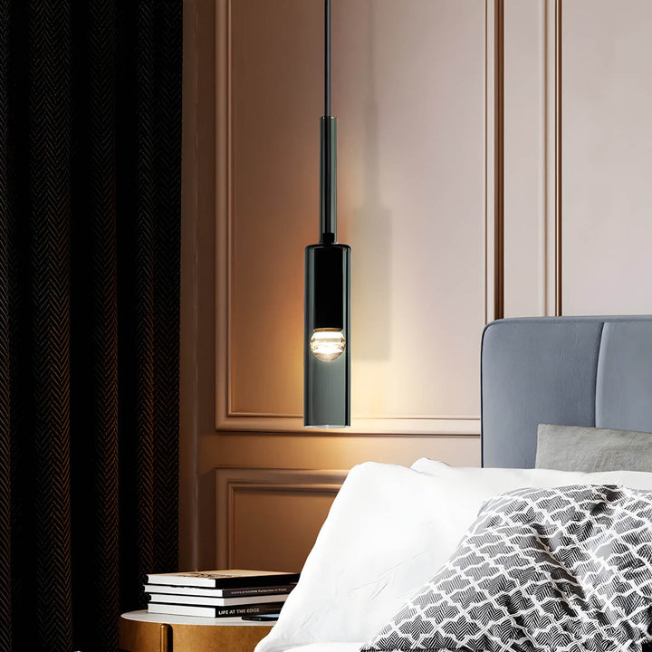 Elysséa: Lampada a sospensione in vetro e ferro con eleganza nordica e attacco E27 – per soggiorno e area caffè