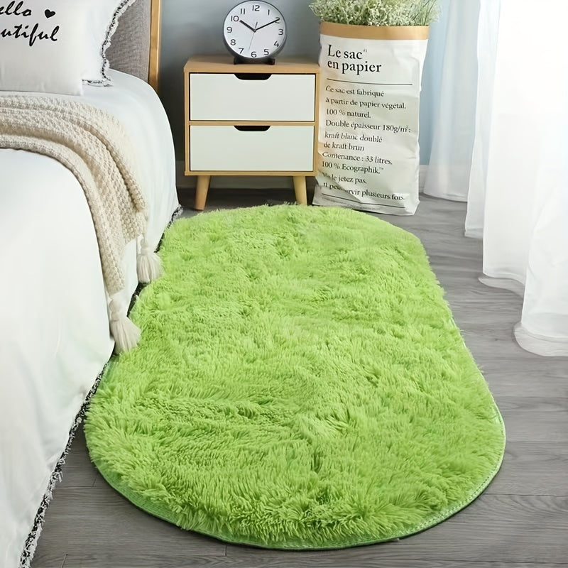 EntspannenNest: Tappeto ovale colorato morbido e soffice – resistente e facile da pulire per aree abitative