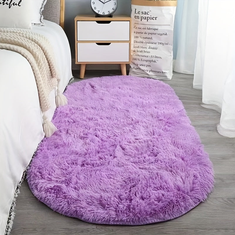 EntspannenNest: Tappeto ovale colorato morbido e soffice – resistente e facile da pulire per aree abitative