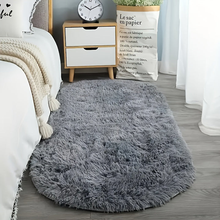 EntspannenNest: Tappeto ovale colorato morbido e soffice – resistente e facile da pulire per aree abitative