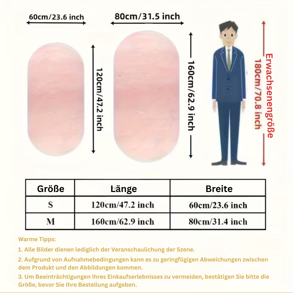 EntspannenNest: Tappeto ovale colorato morbido e soffice – resistente e facile da pulire per aree abitative