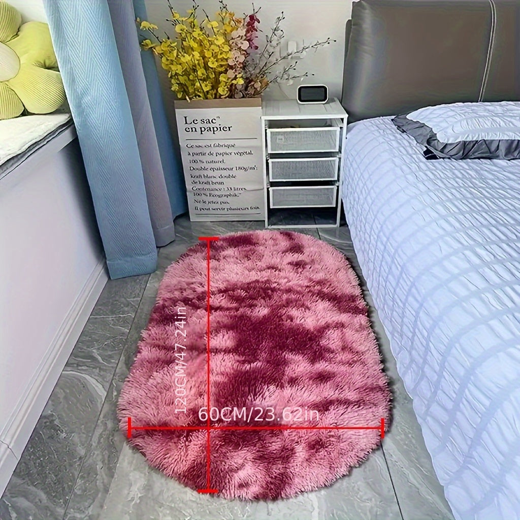 EntspannenNest: Tappeto ovale colorato morbido e soffice – resistente e facile da pulire per aree abitative