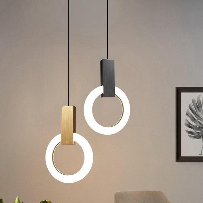 NordCirca: Lampada a sospensione LED minimalista con anello in acrilico – per spazi abitativi e ingressi moderni