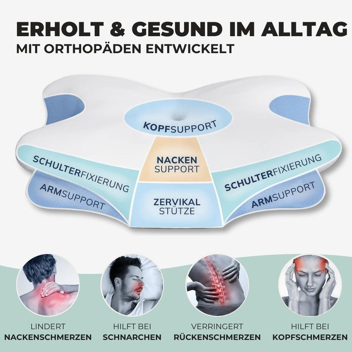 ErgoSchlaf: Cuscino ortopedico per il collo – ergonomico e confortevole per una postura di sonno sana