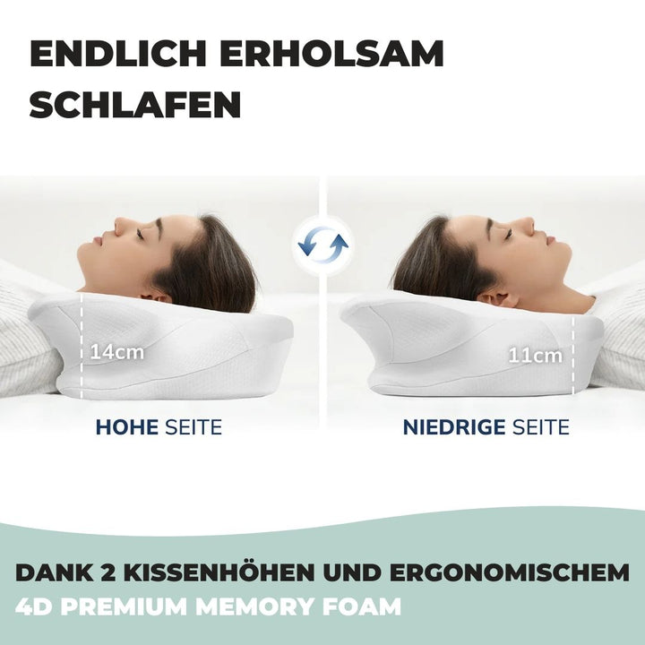 ErgoSchlaf: Cuscino ortopedico per il collo – ergonomico e confortevole per una postura di sonno sana
