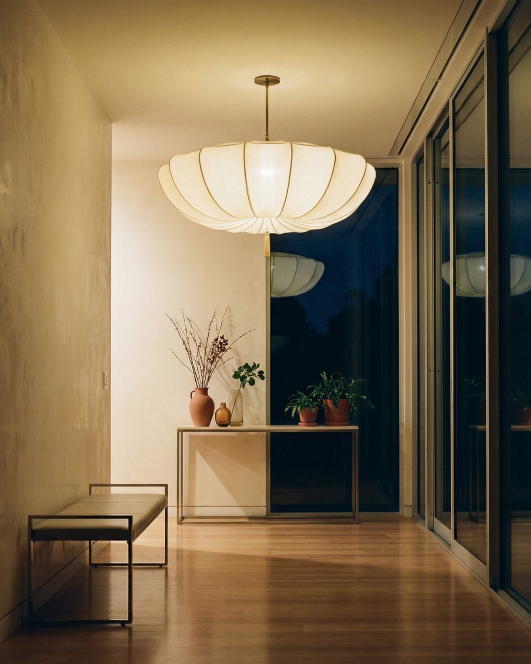 ÉtoileAmbiente: Lampada da soffitto in vetro – elegante lampada con forma sospesa, lussuosa per camere da letto e lounge