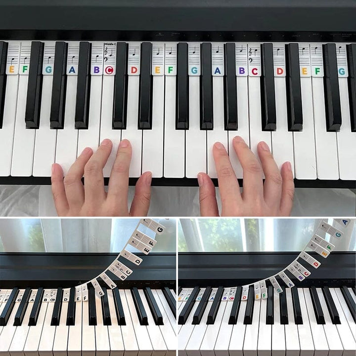 Etichette per tasti di pianoforte rimovibili