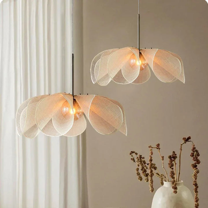 FabricaRetro: Lampada a sospensione in tessuto – Lampada di design vintage LED per soggiorno