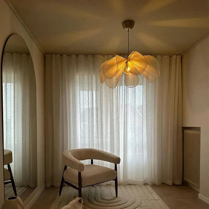 FabricaRetro: Lampada a sospensione in tessuto – Lampada di design vintage LED per soggiorno
