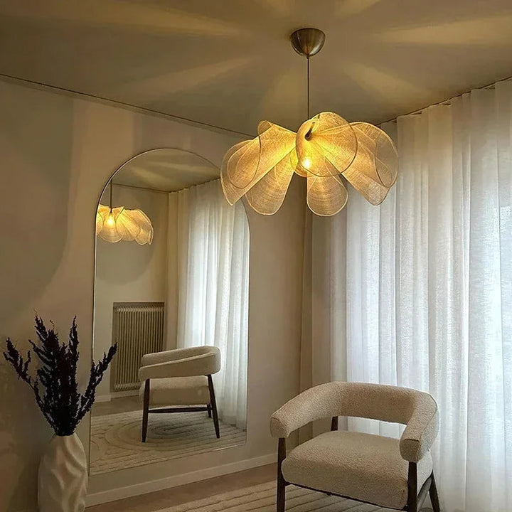 FabricaRetro: Lampada a sospensione in tessuto – Lampada di design vintage LED per soggiorno