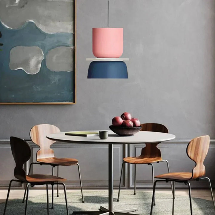 FarbAura: Lampadario in stile nordico – Lampada a sospensione LED designer per interni