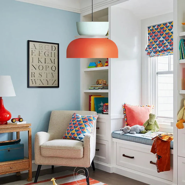 FarbAura: Lampadario in stile nordico – Lampada a sospensione LED designer per interni