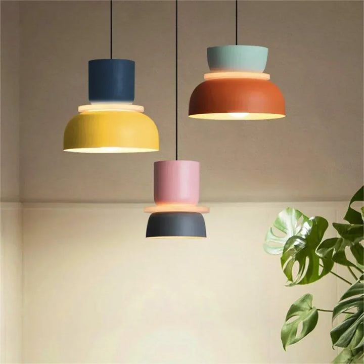FarbAura: Lampadario in stile nordico – Lampada a sospensione LED designer per interni