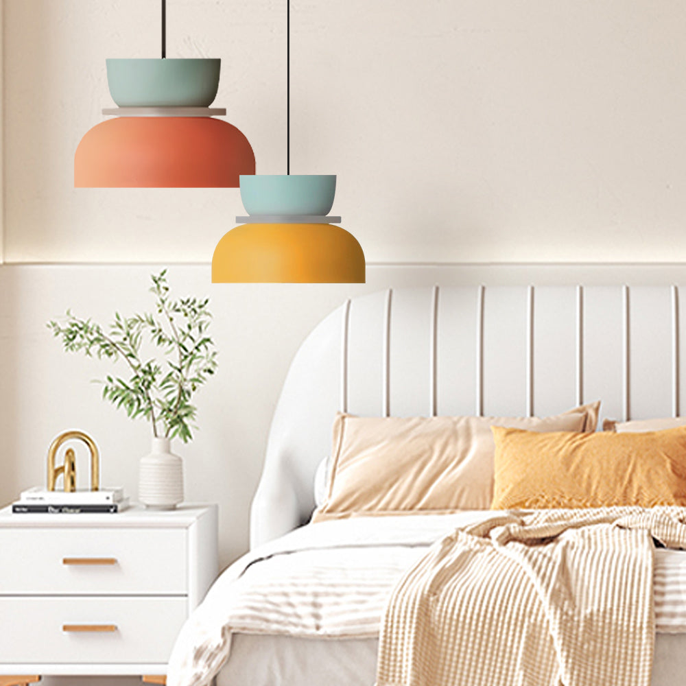 FarbAura: Lampadario in stile nordico – Lampada a sospensione LED designer per interni