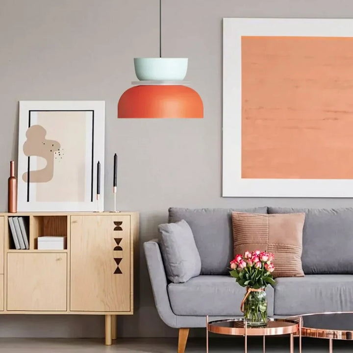FarbAura: Lampadario in stile nordico – Lampada a sospensione LED designer per interni