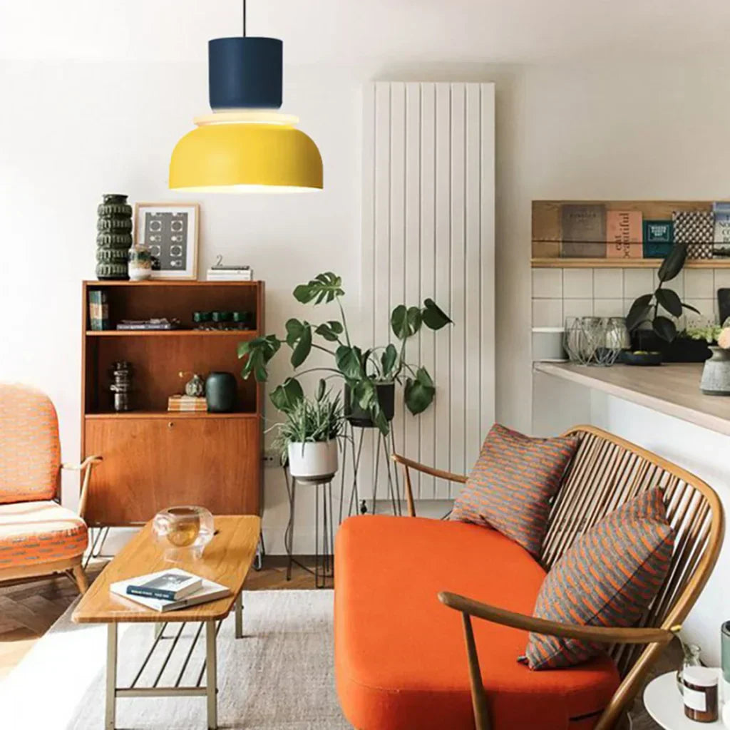 FarbAura: Lampadario in stile nordico – Lampada a sospensione LED designer per interni