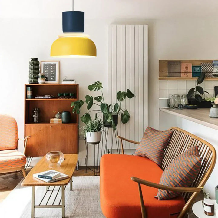 FarbAura: Lampadario in stile nordico – Lampada a sospensione LED designer per interni