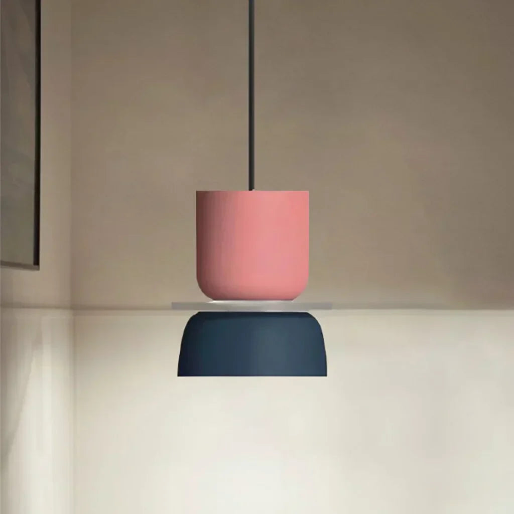 FarbAura: Lampadario in stile nordico – Lampada a sospensione LED designer per interni